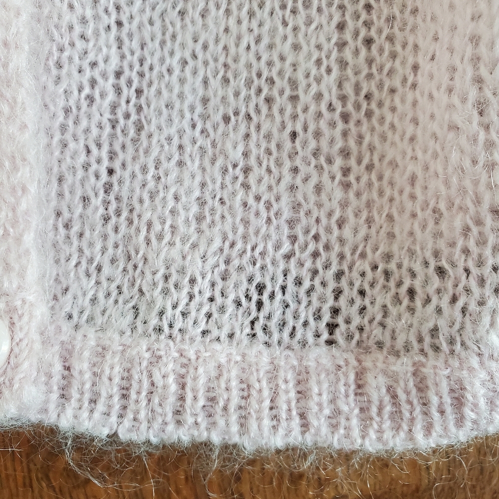 DIVIDED by H&M PINK MOHAIR CARDIGAN EUC SIZE 8 - Picture 7 of 16